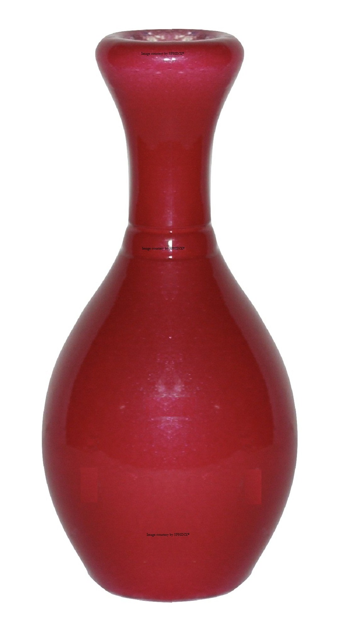 SPHINX® Printed Wooden Table Top Flower Pot/Vase (Height 21 cms /8.2 Inches) KINDLY CHECK PRODUCT DIMENSION CAREFULLY- (Dark Pinkish Red)