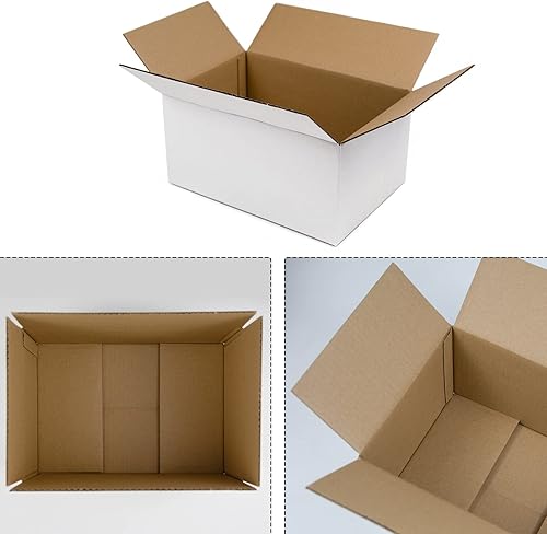 Miniatura 26 de Cajas de envío blancas de 6 x 6 x 6 pulgadas, cajas pequeñas de cartón corrugado, paquete de 25