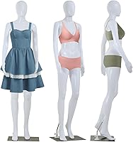 Vista 8 de BLKMTY Maniquí femenino de 69 pulgadas con forma de vestido de cuerpo completo, modelo de ropa, maniquí ajustable, maniquí desmontable realista