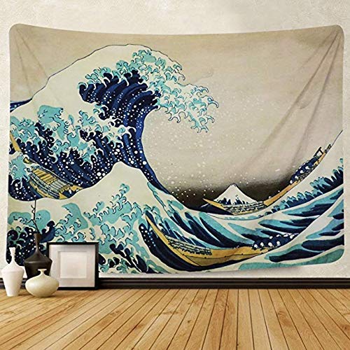 X-morrey Great Wave Tapestry Wall Hanging with Art Nature Home Decorations for Living Room Bedroom Decor 59"*78.7"