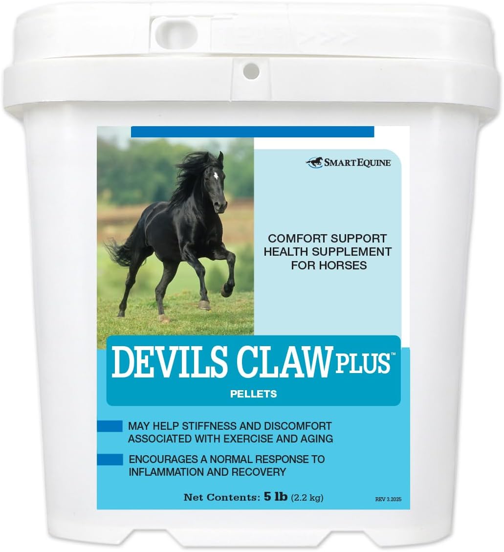 SmartEquine | Devil's Claw Plus Pellets | Horse Joint Supplement with Yucca for Horses | Supports Joint Strength, Comfort & Mobility | Antioxidant Support Supplement | 5 lb