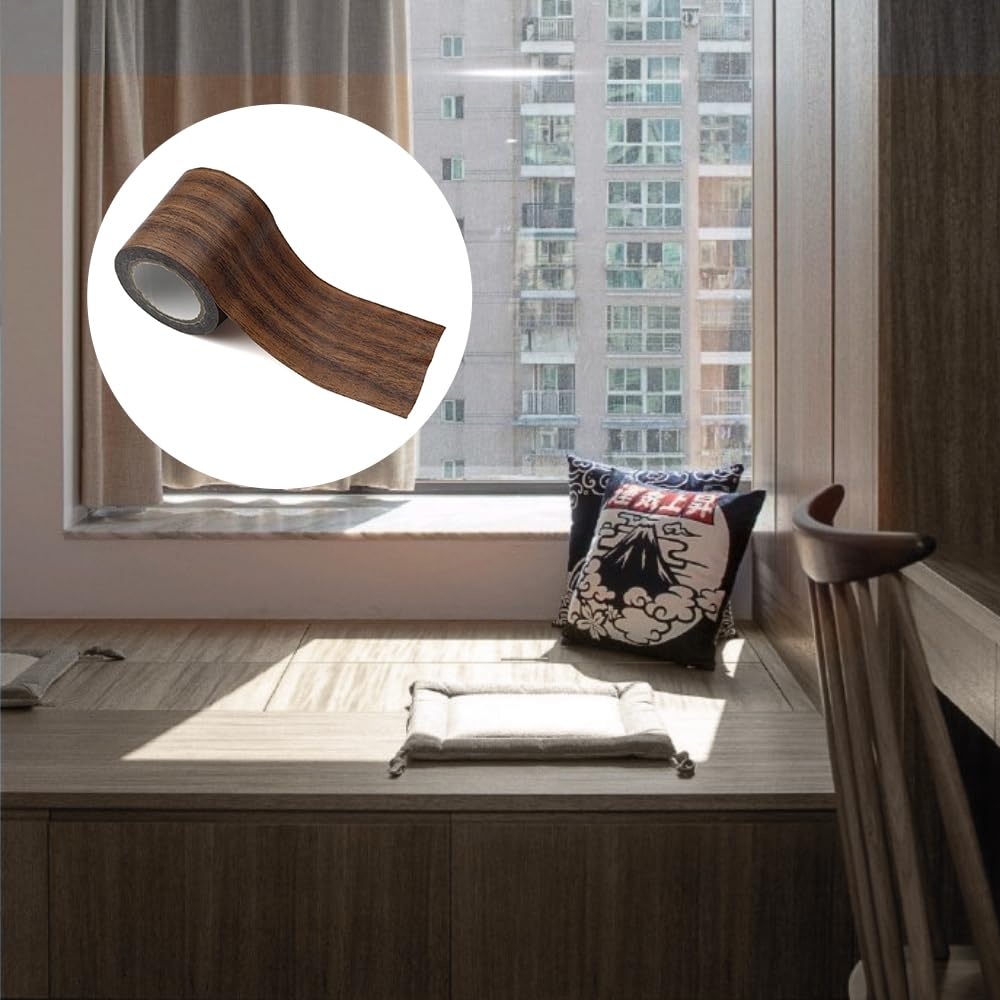 Nastro Adesivo Effetto Legno 8cm X 4,57m - Impermeabile Per Riparare Pavimenti E Mobili - Foto 3