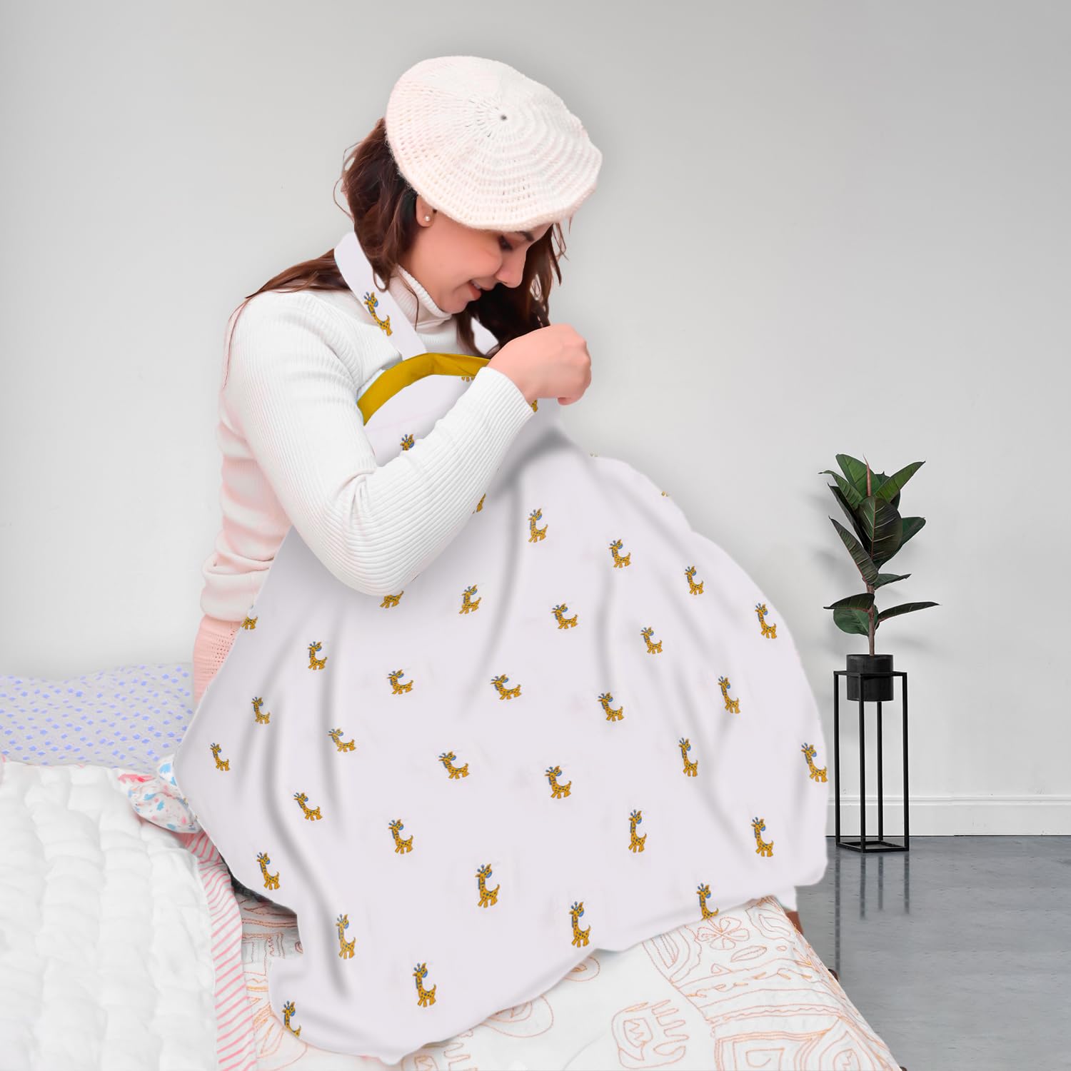 MOMs HOME Organic Cotton Muslin Nursing Cover For Breastfeeding Apron|Giraffe,1 Count,Multicolor (B0CTZTMF3Y) Amazon Price History, Amazon Price Tracker