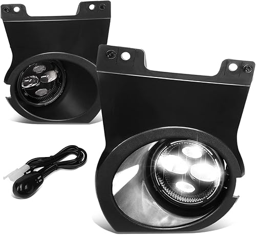 Auto Dynasty Proyector LED de alta potencia, parachoques delantero, luces antiniebla con interruptor y biseles compatibles con Ford F-150 09-14,
