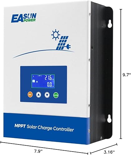 Miniatura 7 de POWLAND Controlador de carga solar MPPT de 80 A, 12 V24 V36 V48 V, entrada máxima 150 V regulador de pantalla LCD controlador de carga inteligente