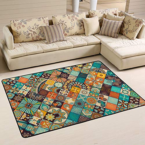 Tapis pour chambre à coucher et salon Ruchen grand format 183x121 cm chaleureux
