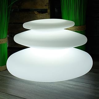 Arnusa Moderne Deko Lampe Flatstones mit Fernbedienung und Farbwechsel Tischleuchte Sauna Lampe Nachttischlampe dimmbar Nachtlicht