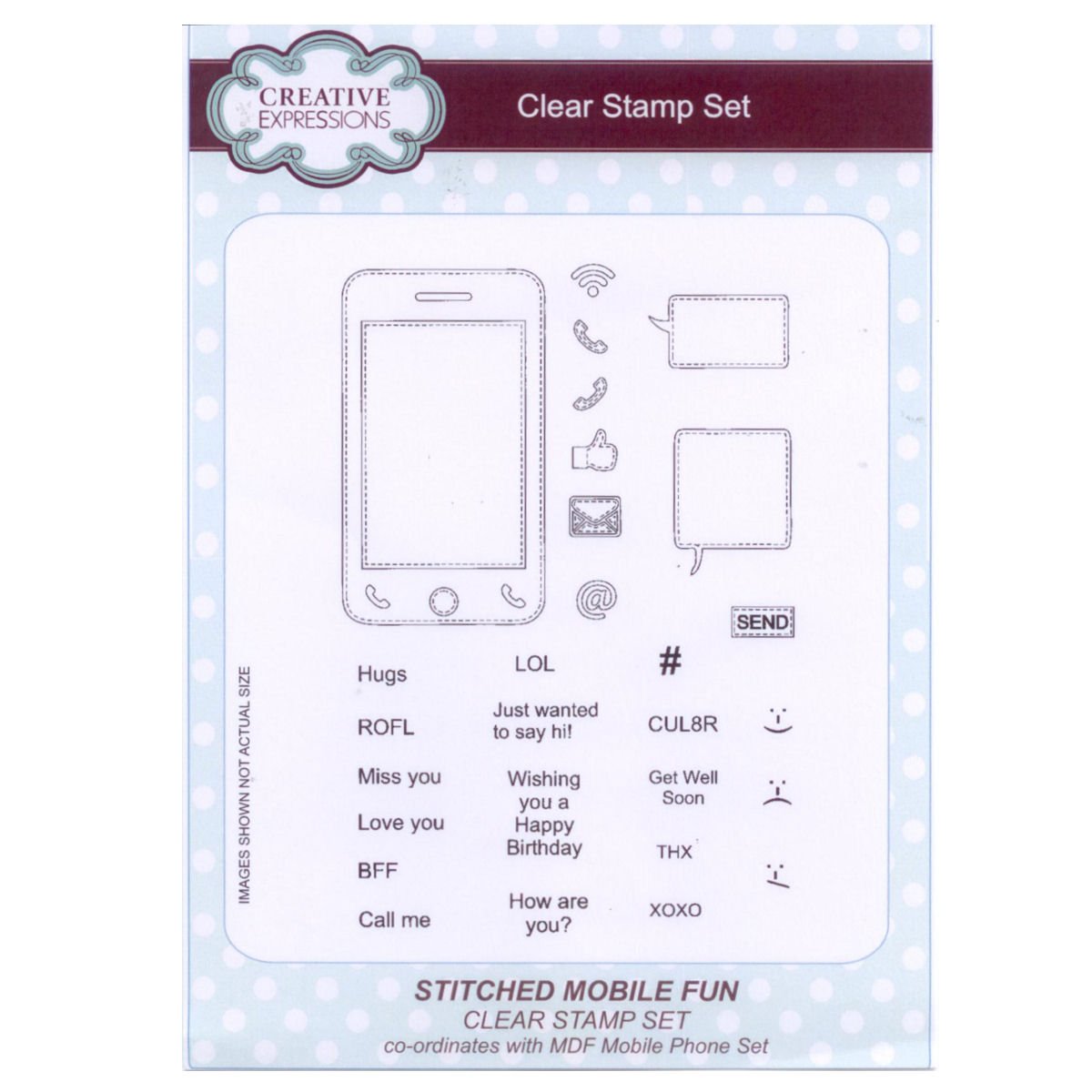 Stitched Mobile Fun Clear Stamp Set