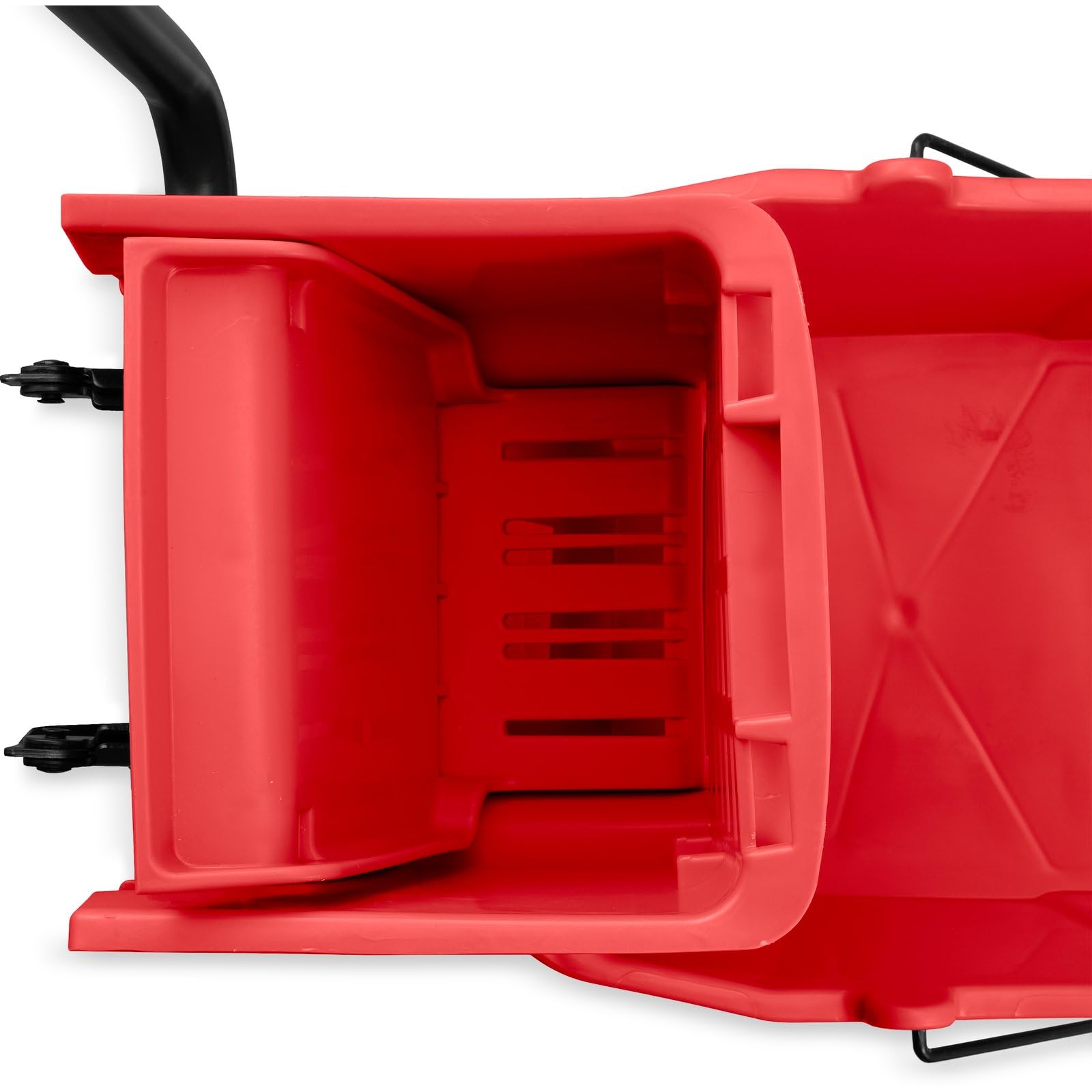 Carlisle Seau à Franges Commercial avec essoreuse à Pression latérale, capacité de 26 litres, Rouge