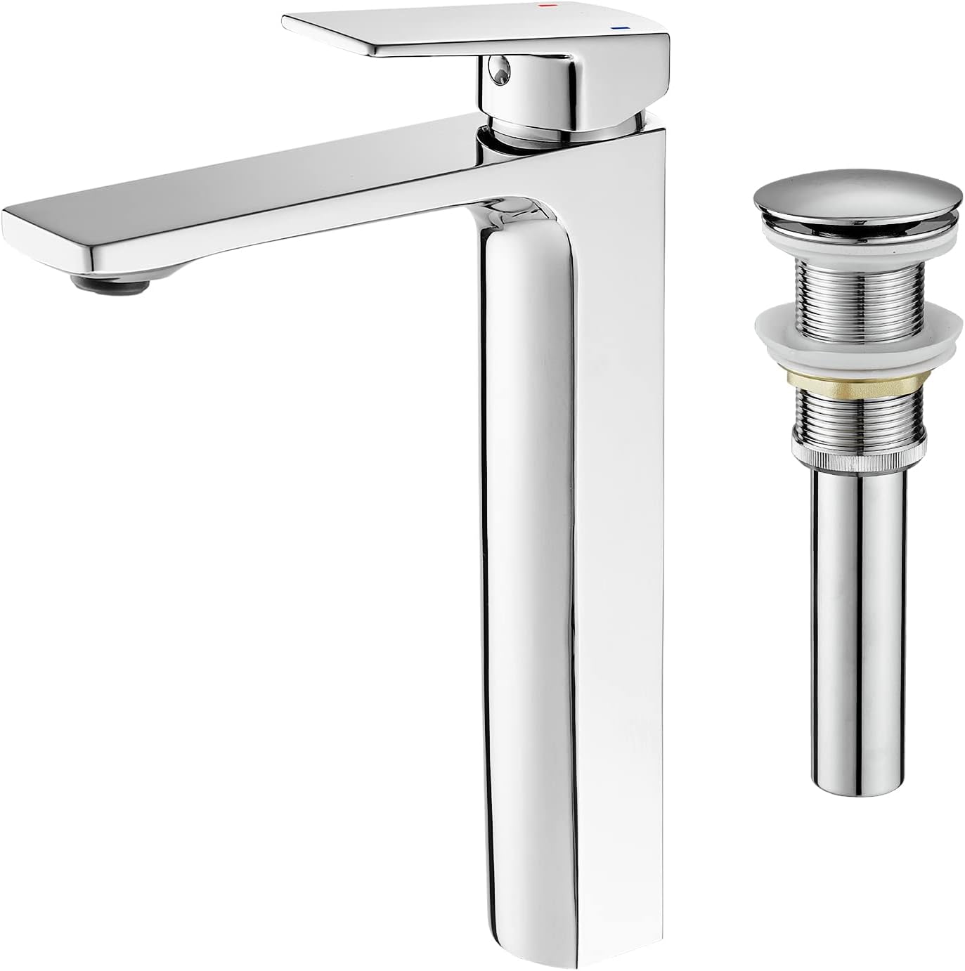 Chrome Vessel Sink Facuet Single Handle Tall Bathroom Sink Faucet Bathroom Vanity Faucet Basin