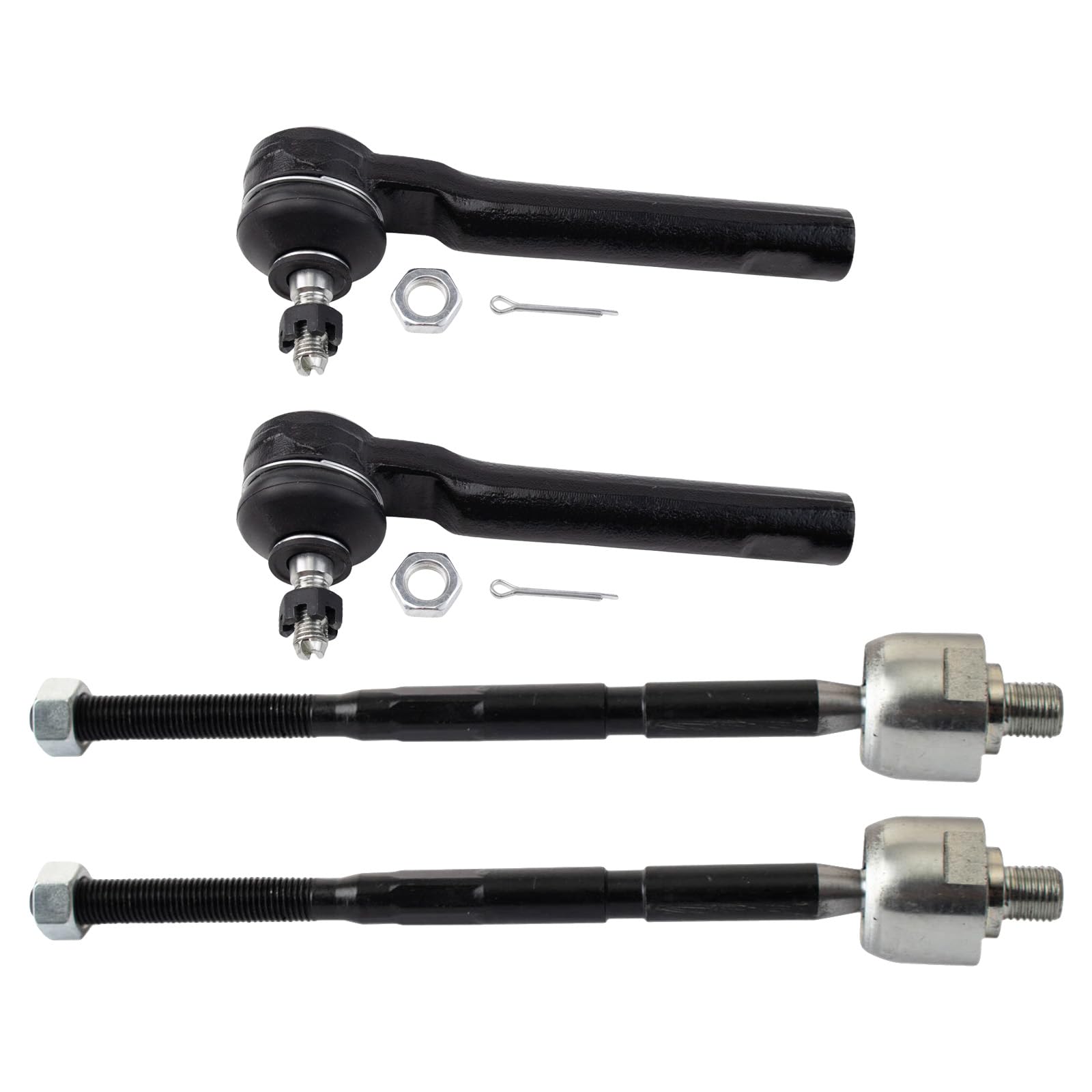 TRQ Front Tie Rod Set Compatible with 2012-2019 Fiat 500