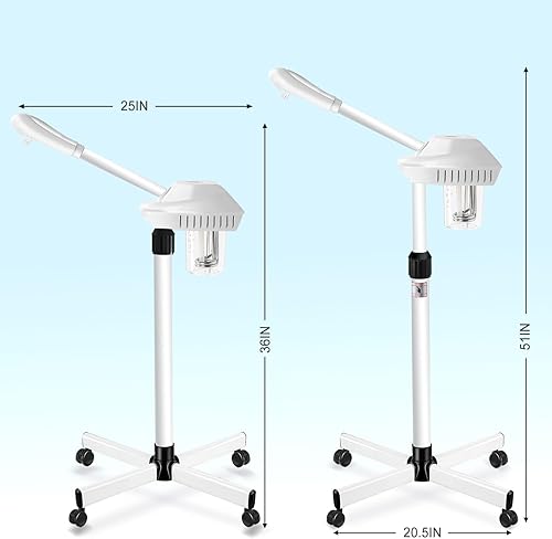 Miniatura 5 de Vaporizador facial profesional para atomizador humidificador de ozono, altura y ángulo ajustables, vaporizador facial limpia la piel reafirmante