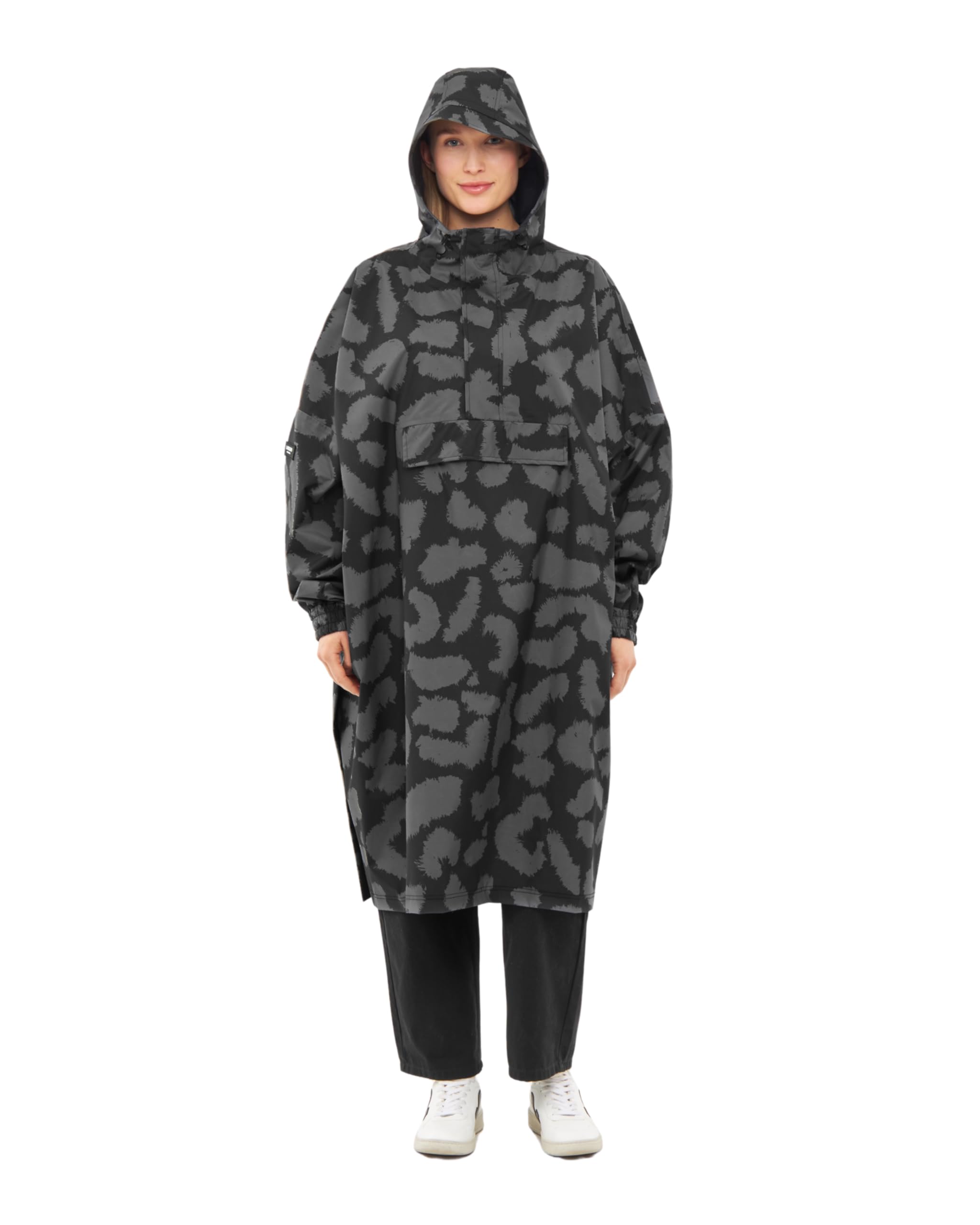 larkson Lykke Rain Poncho for Men and Women - Raincoat Rain Cape for Bicycle Outdoor Festival - Hydrostatic Head 10,000 mm - Rain Jacket Waterproof with Taped Seams-picture-27
