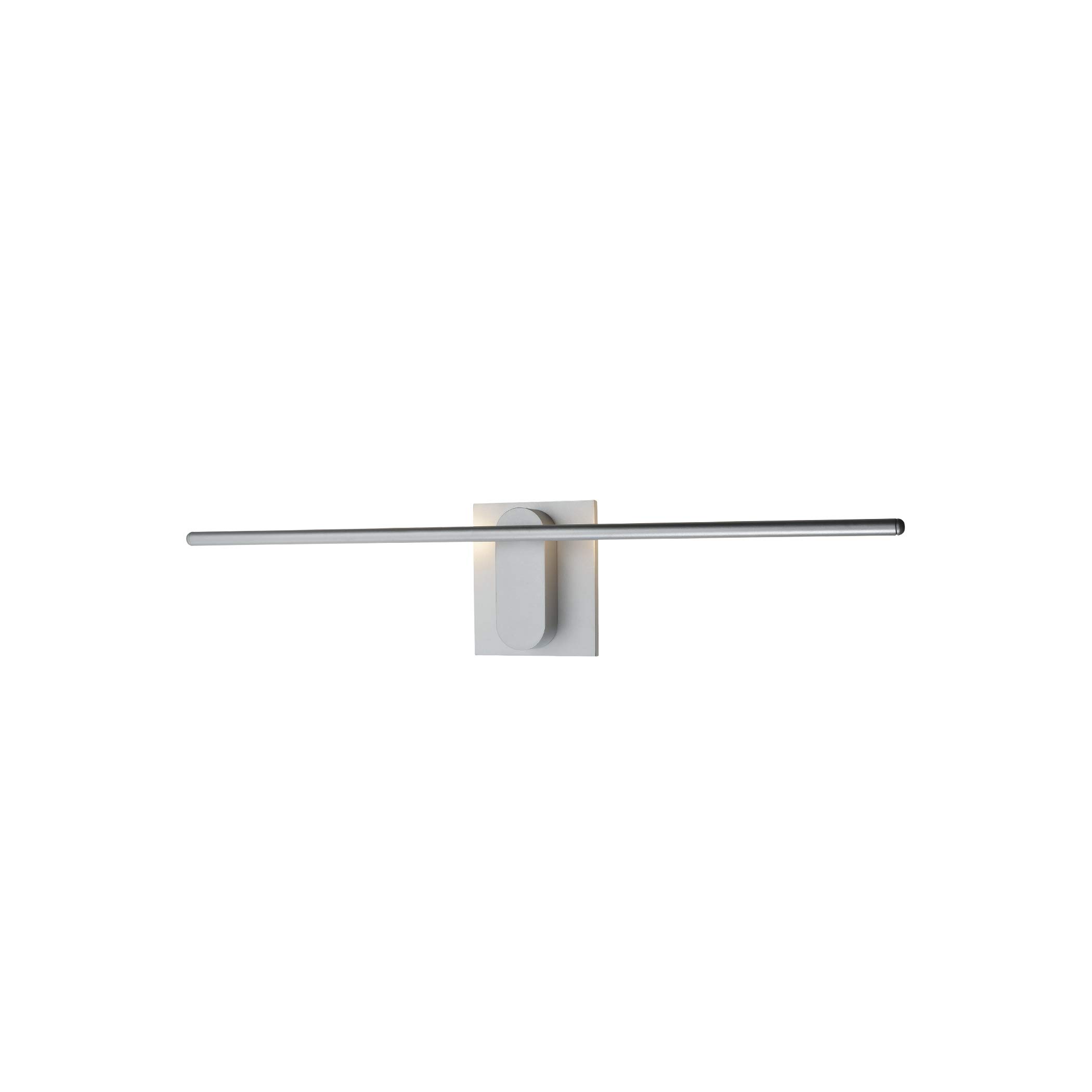 VONN Wezen VMW19100AL 28" Swivel ADA Compliant Wall Sconce Lighting Fixture in Silver Integrated LED, 28.25" L x 3" D x 6" H