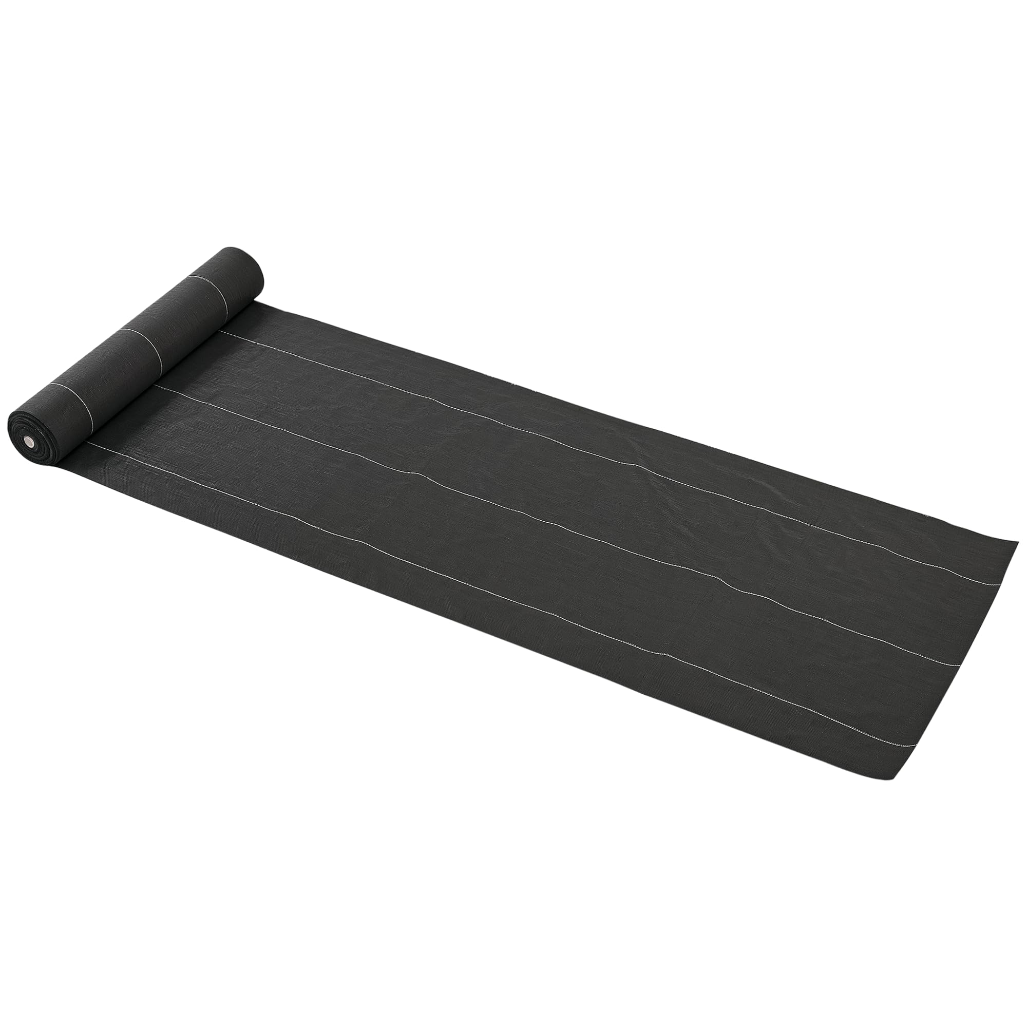 Outsunny Płótno do mulczowania, ochrona przed chwastami, ochrona przed chwastami, 130 g/m², odporna na rozerwanie, wodoodporna, odporna na działanie promieni UV, 92 l x 1 l, kolor czarny, zielony