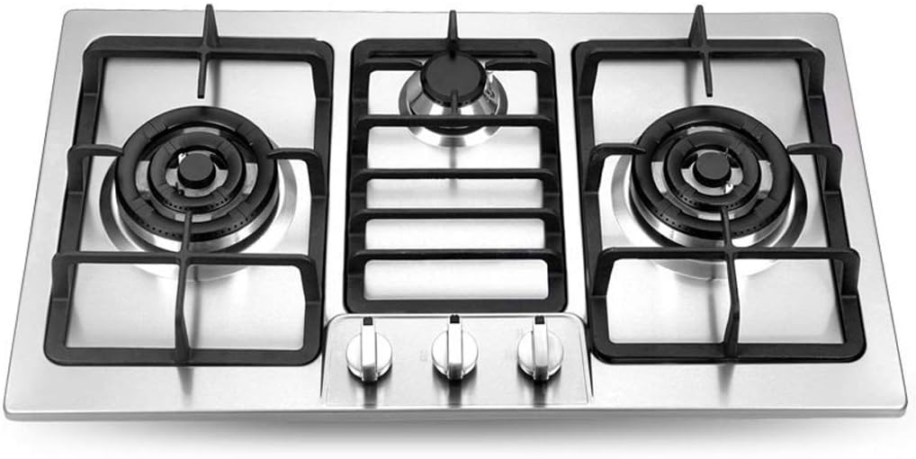 Gas Cooktop 31 Inch Stainless Stee 3 Sealed Burners Gas Hob Stovetop