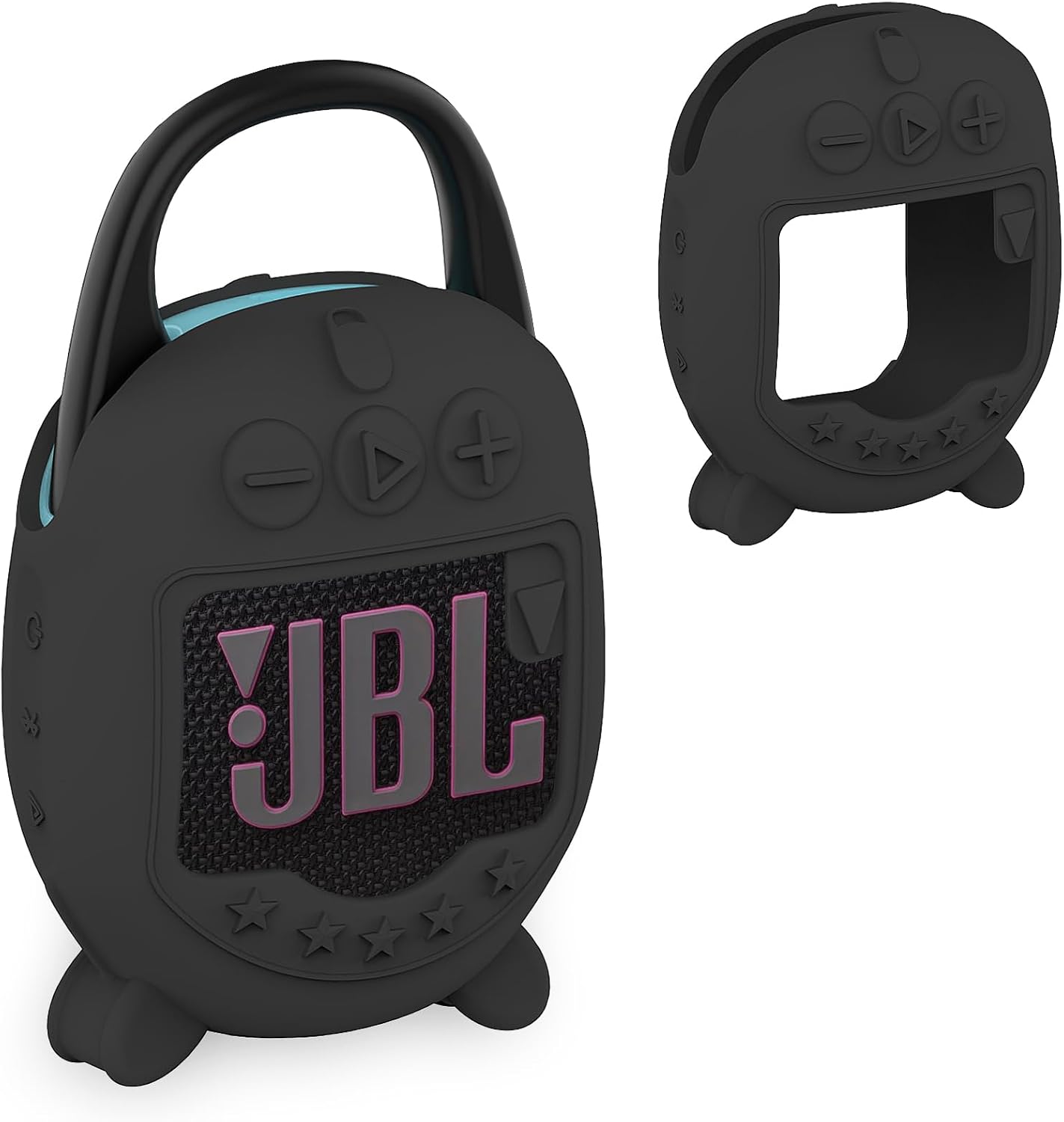 Silicone Cover Case Compatible with JBL Clip 5 Ultra Portable Bluetooth Speaker, Soft Skin Sleeve for JBL Clip 5 Speaker Accessories(Only Case) (Black)