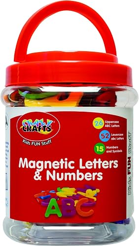 Crazy Crafts EVA Magnetic Letters in Container - Kids Arts & Crafts