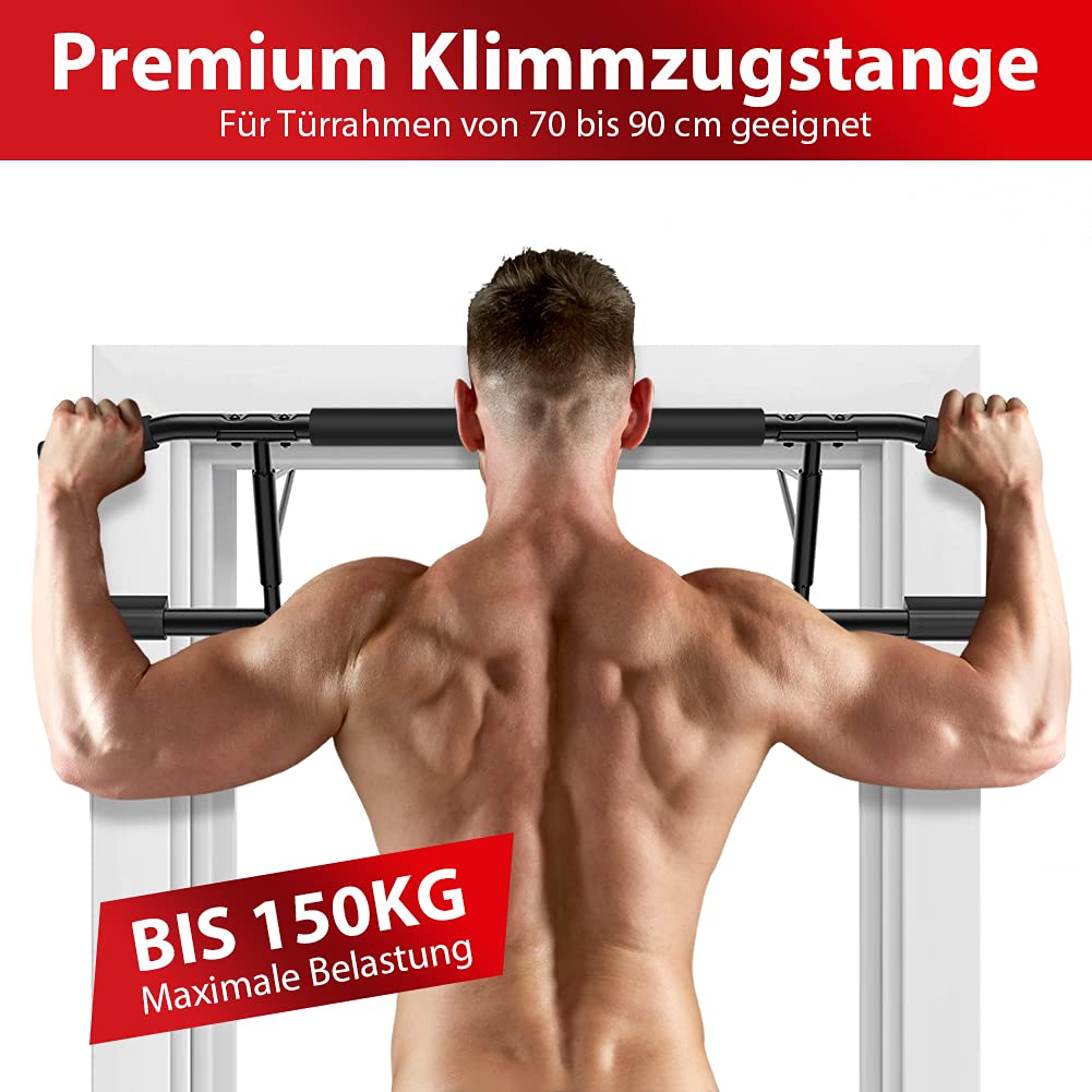 Barra per Trazioni a Muro Multifunzione, Barra Pieghevole per Trazioni fitness con Maniglia in Schiuma Morbida per Esercizi in Palestra a Casa, Carica 150 kg