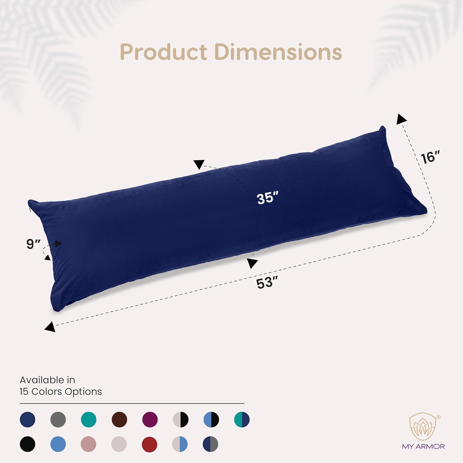soft microfiber pillow for sleeping, 53x16 full body pillow, long pillow for bed, pregnancy pillow for sleeping, large pillow with velvet cover,
