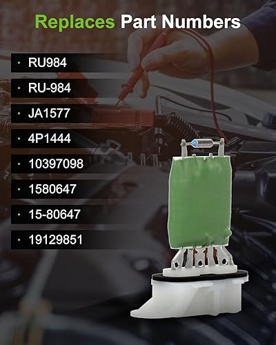 Miniatura 582 de SCITOO Resistencia de motor de ventilador HVAC para 2008-2013 para Chrysler 300/2008-2016 para Town & Country/2008-2010 para Dodge Charger/2008-2018