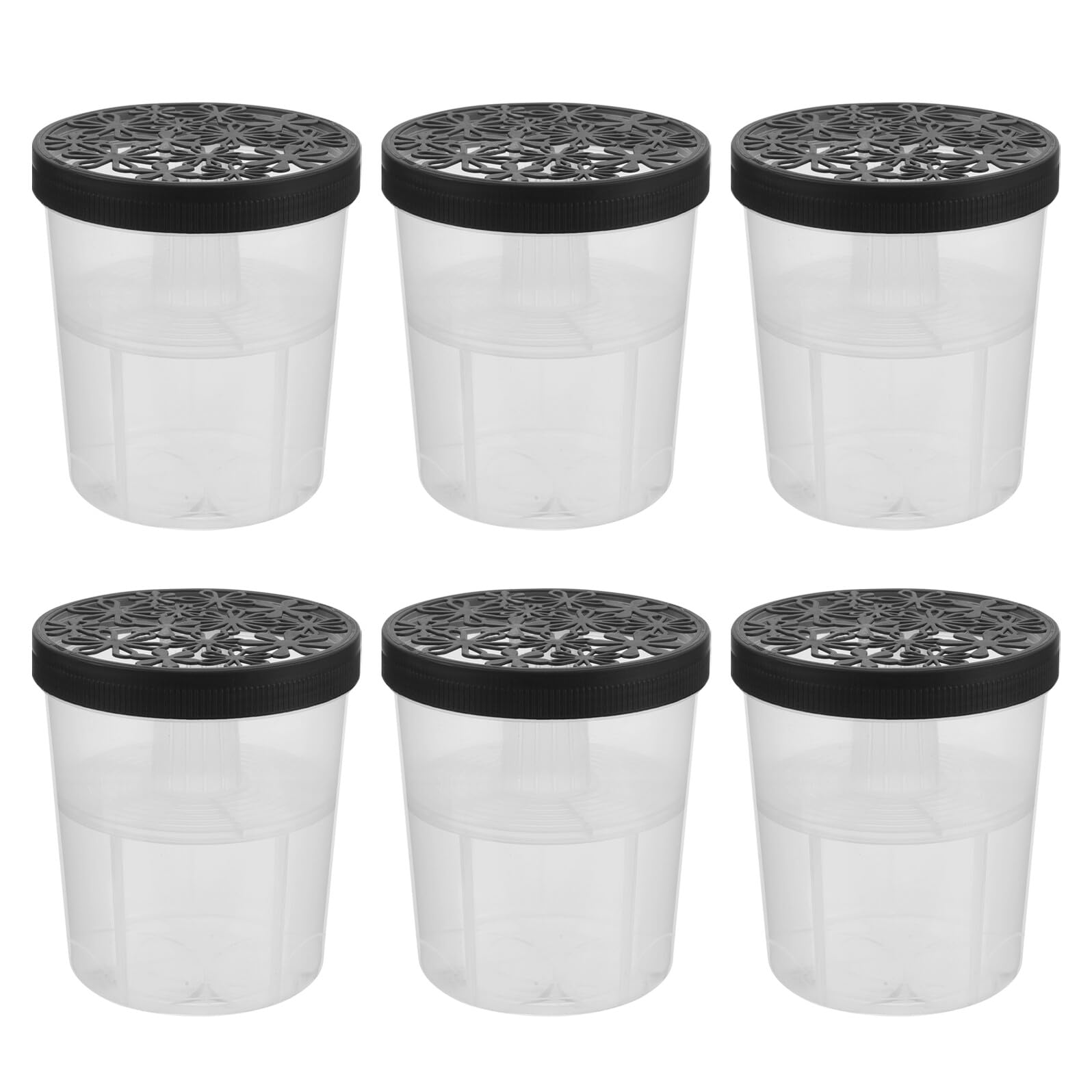 Boîte Déshumidificatrice Réutilisable en Plastique Noir 6 Pièces