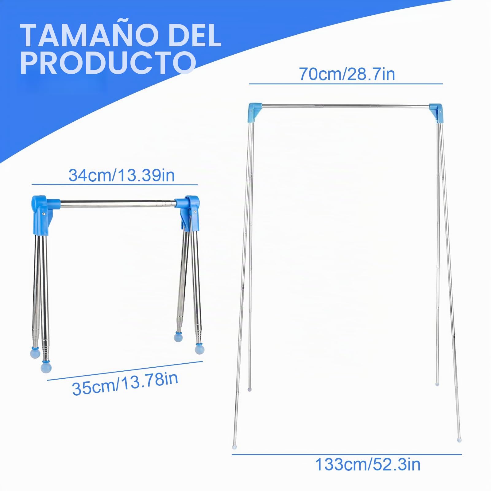 XTDMJ Tendedero de ropa portátil plegable, de 33 a 71 cm, portátil, de viaje, plegable, para el hogar, la lavandería, el camping, viajes al aire libre