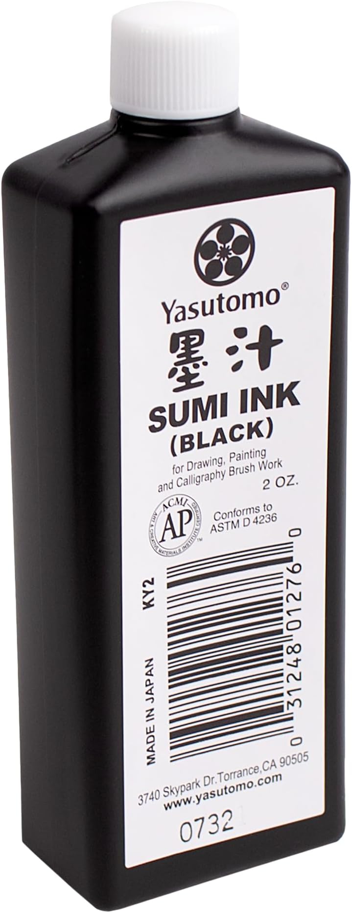 Yasutomo Liquid Sumi Ink, 2 oz., Black