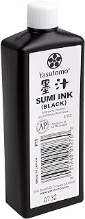 Yasutomo Bokuju Liquid Ink - 2oz Sumi Ink for Calligraphy and Artwork - ...