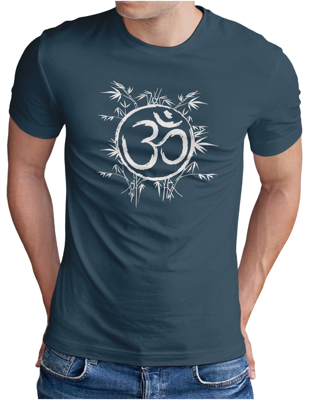 OM3OM Symbol Bamboo T-Shirt | Men | Yoga Buddha Sign Logo Budda Relax | S - 5XL