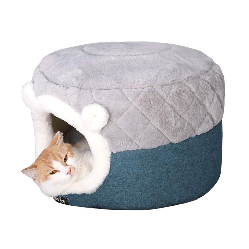 Coussin pour chat lit pour chien donut en peluche et niche chaude 2 en 1