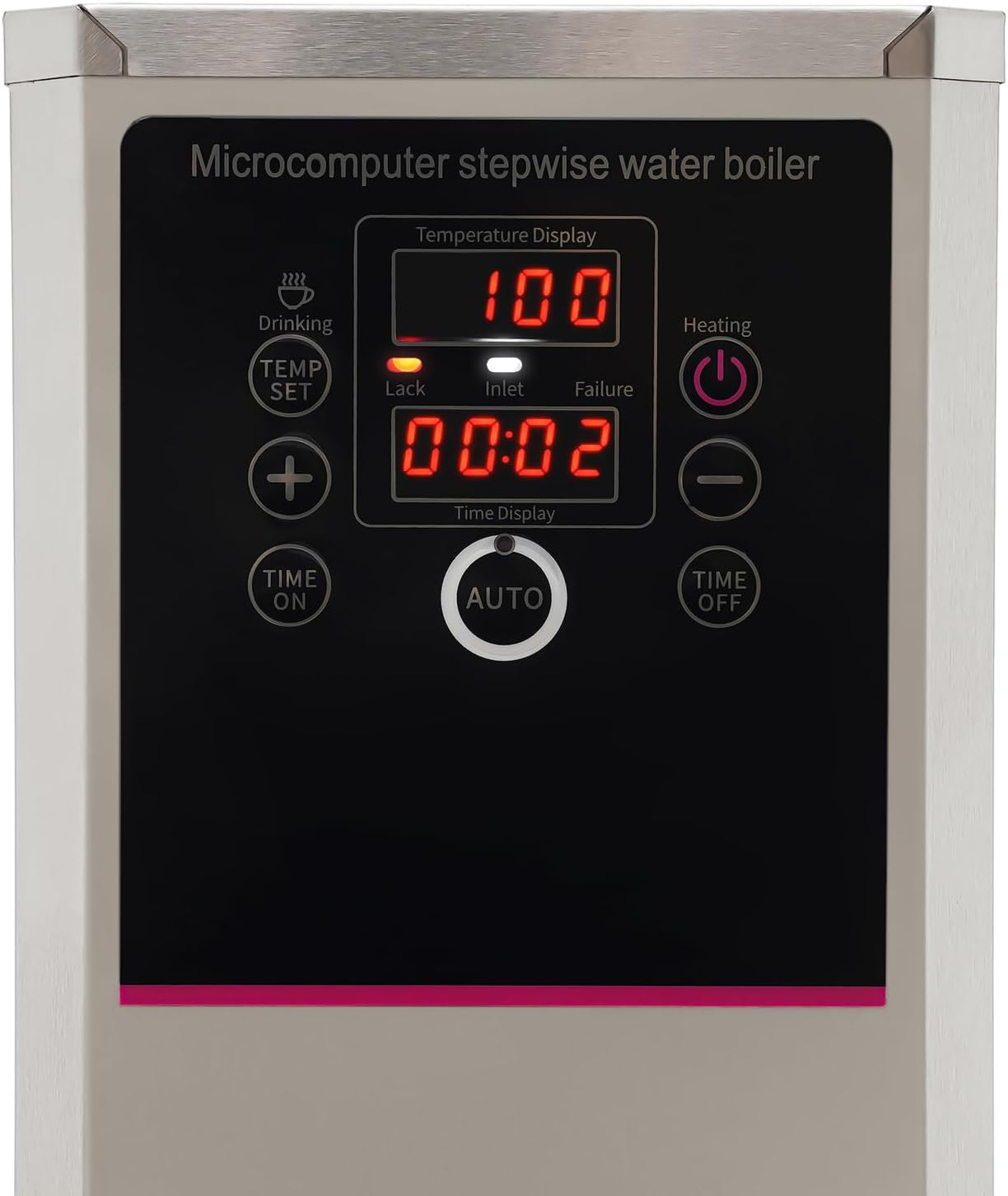 Electric Water Boiler, Step-Heating Commercial Hot Water Dispenser Fast Ready Water Boiler Machine Large Capacity 20L/5.28 gal for Tea Milk Restaurant Hotel Caterers, Restaurants, Silver