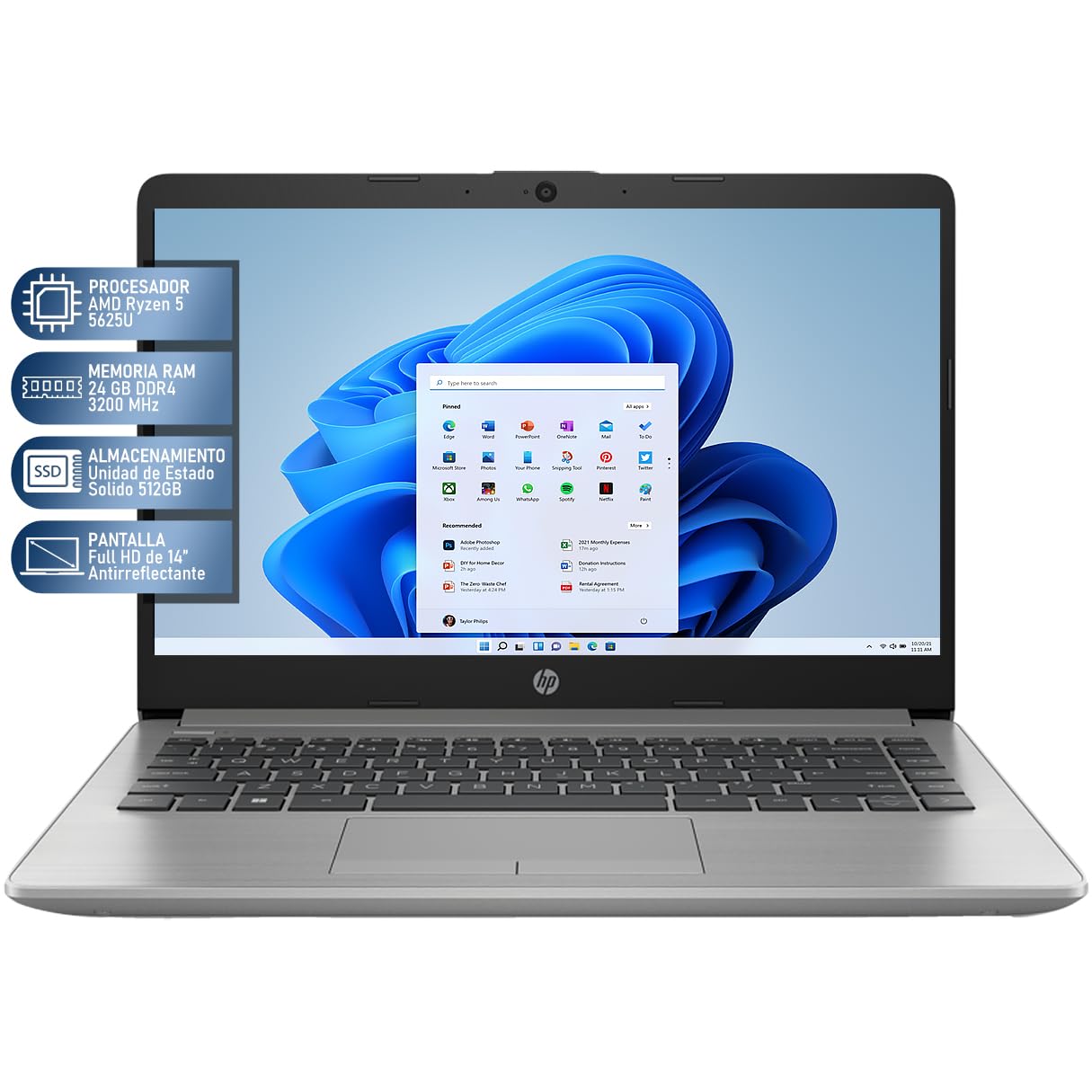 HP Laptop 245 G9 AMD Ryzen 5 5625U 24GB RAM 512GB SSD 14