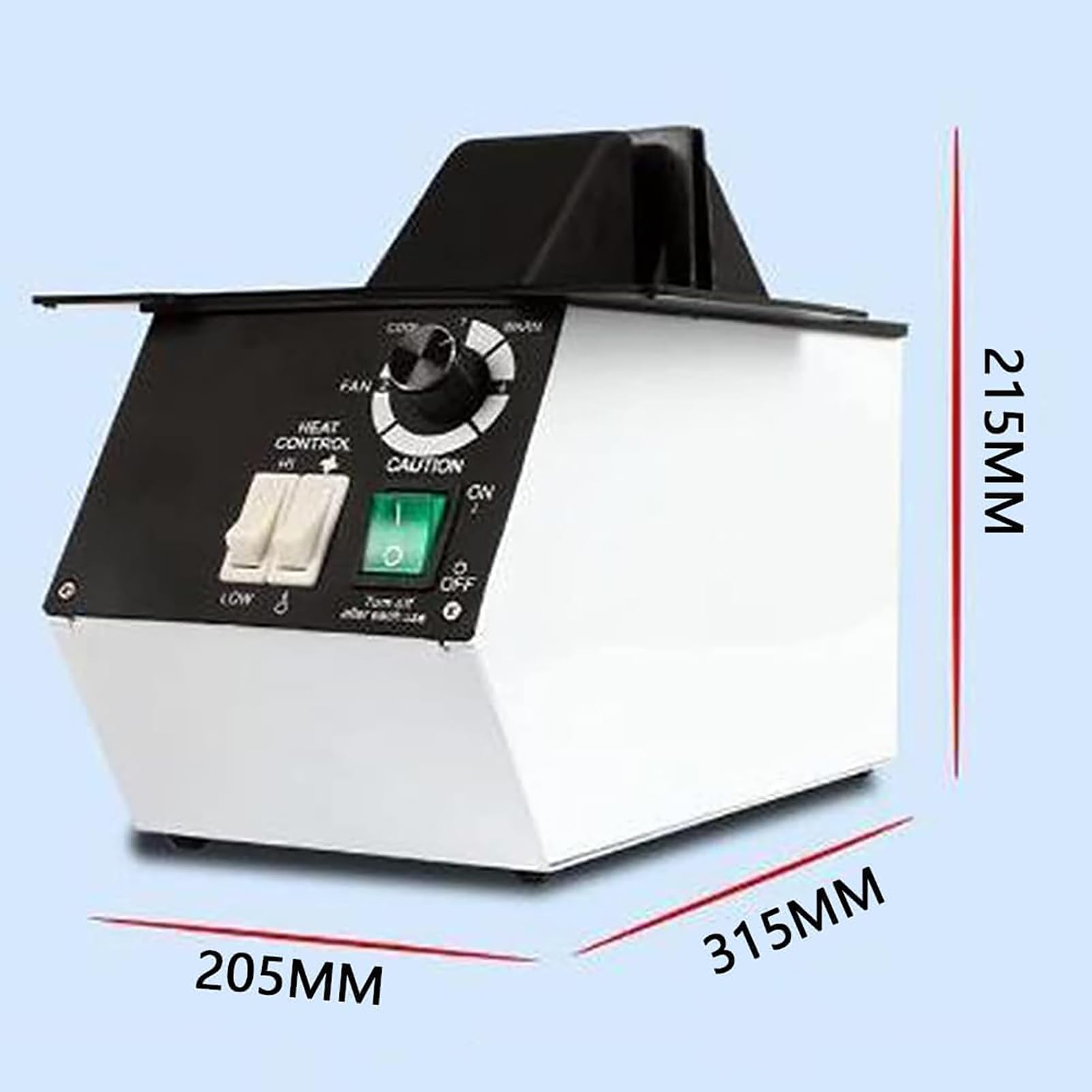 Podgrzewacz oprawek okularów optycznych, sprzęt do podgrzewania okularów o mocy 1500 W, regulacja temperatury 80℃-170℃, przełączanie gorącego i zimnego powietrza, dla przemysłu i sklepu zajmującego
