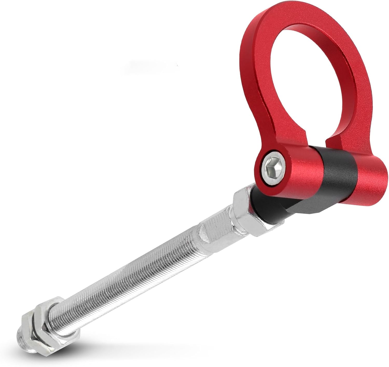 Rear Tow Hook Repair Tow Hook, Qiilu Auto Trailer Ring Eye Towing Tow Hook Kit Red Aluminum Track Racing Front Bumper Car Accessories For E Series Jdm Tow Hook - Foto 9