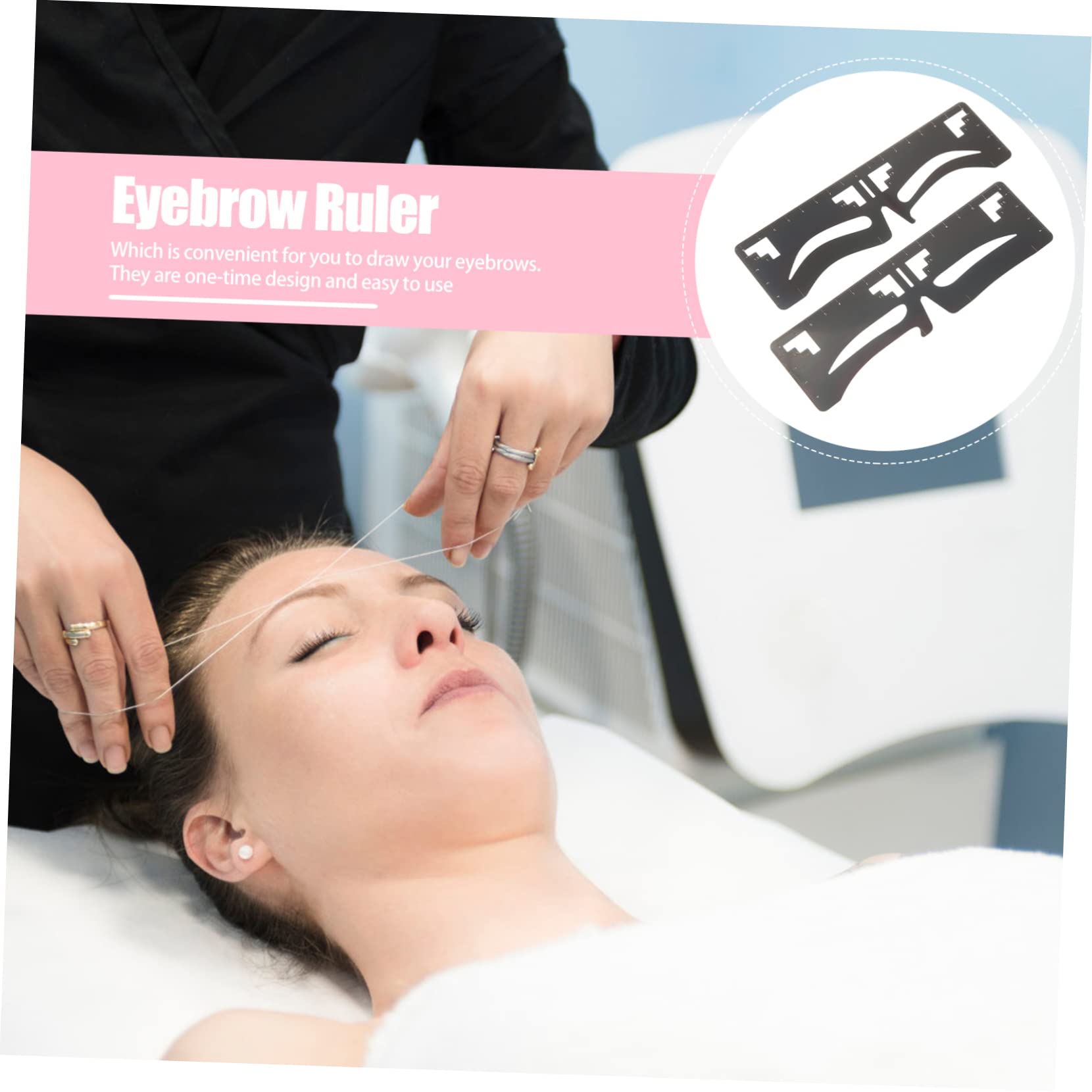 PLAFOPE 6pezzi Kit Stencil Per Sopracciglia Acciaio Inossidabile Guida Per e Misurare Sopracciglia Strumento Makeup Per Donne e Ragazze Design e