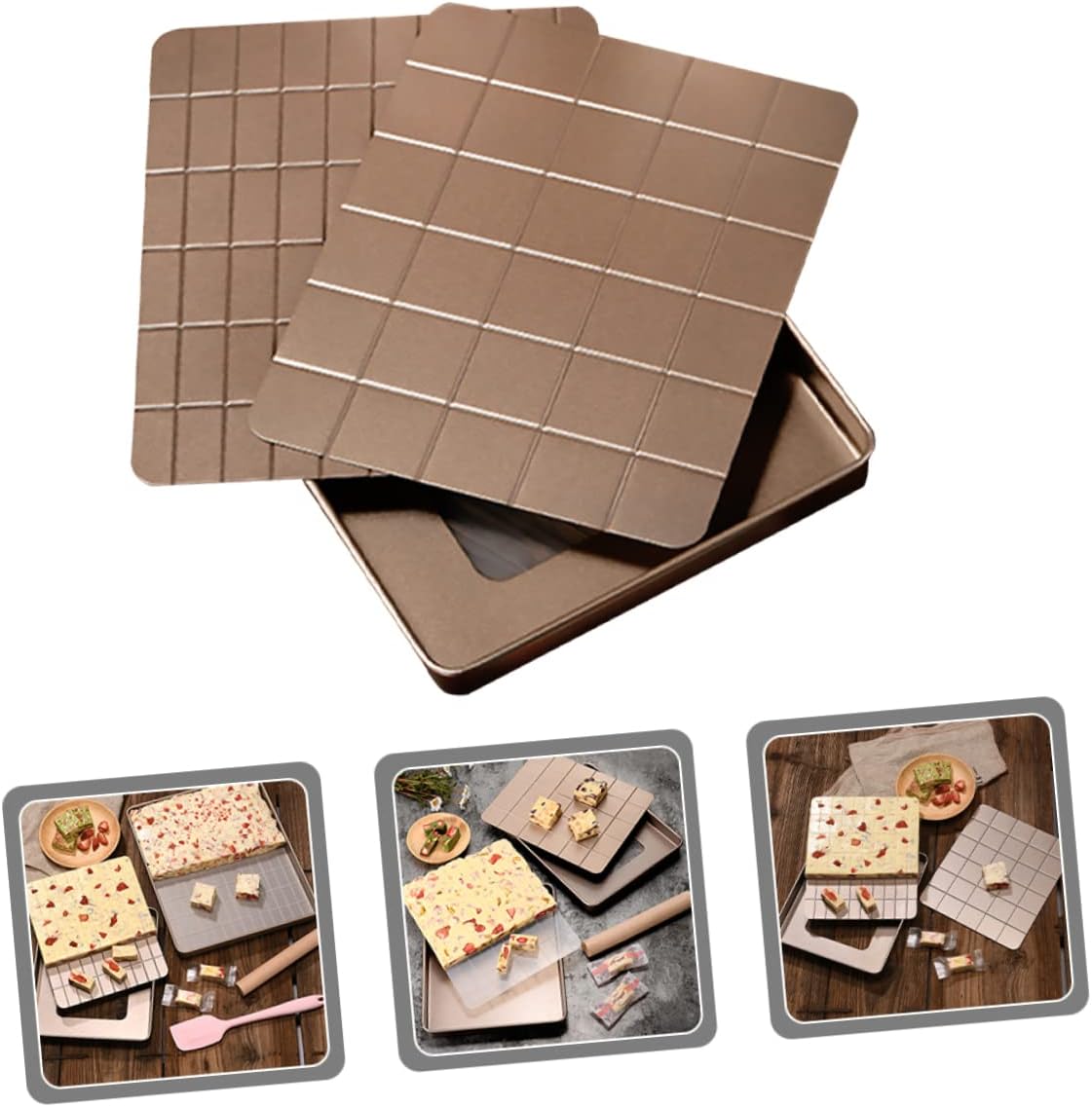 Nougat Baking Mold Set Large Metal Tray for Handmade Nougat Pastry Making Sturdy Baking Tools for DIY Desserts for Home Bakers and Kitchen Supplies