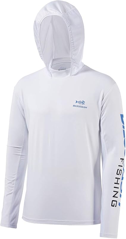 UPF 50+ Men’s UV Sun Protection Long Sleeve Performance Fishing Hoodie Hooded Shirts