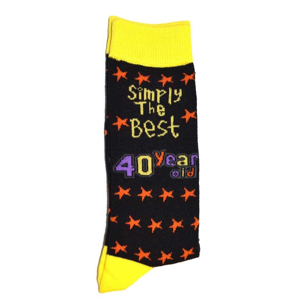 Shatchi Simply The Best Multicolour Simply The Best 40 Year Old Socks