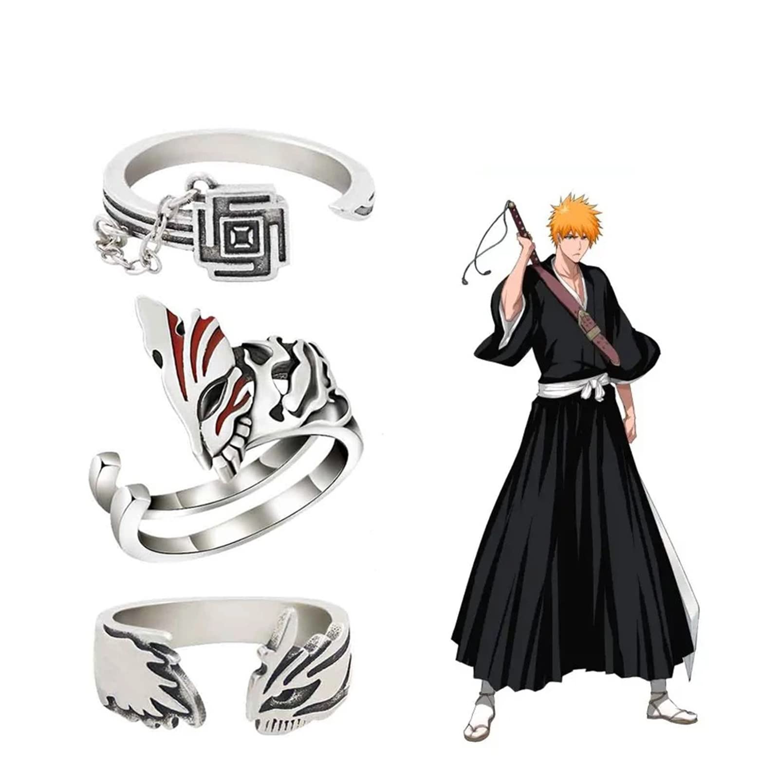 【BLEACH】黒崎一護卍解リング　3点セット BLEACH】黒崎一護卍解リング 3点セット