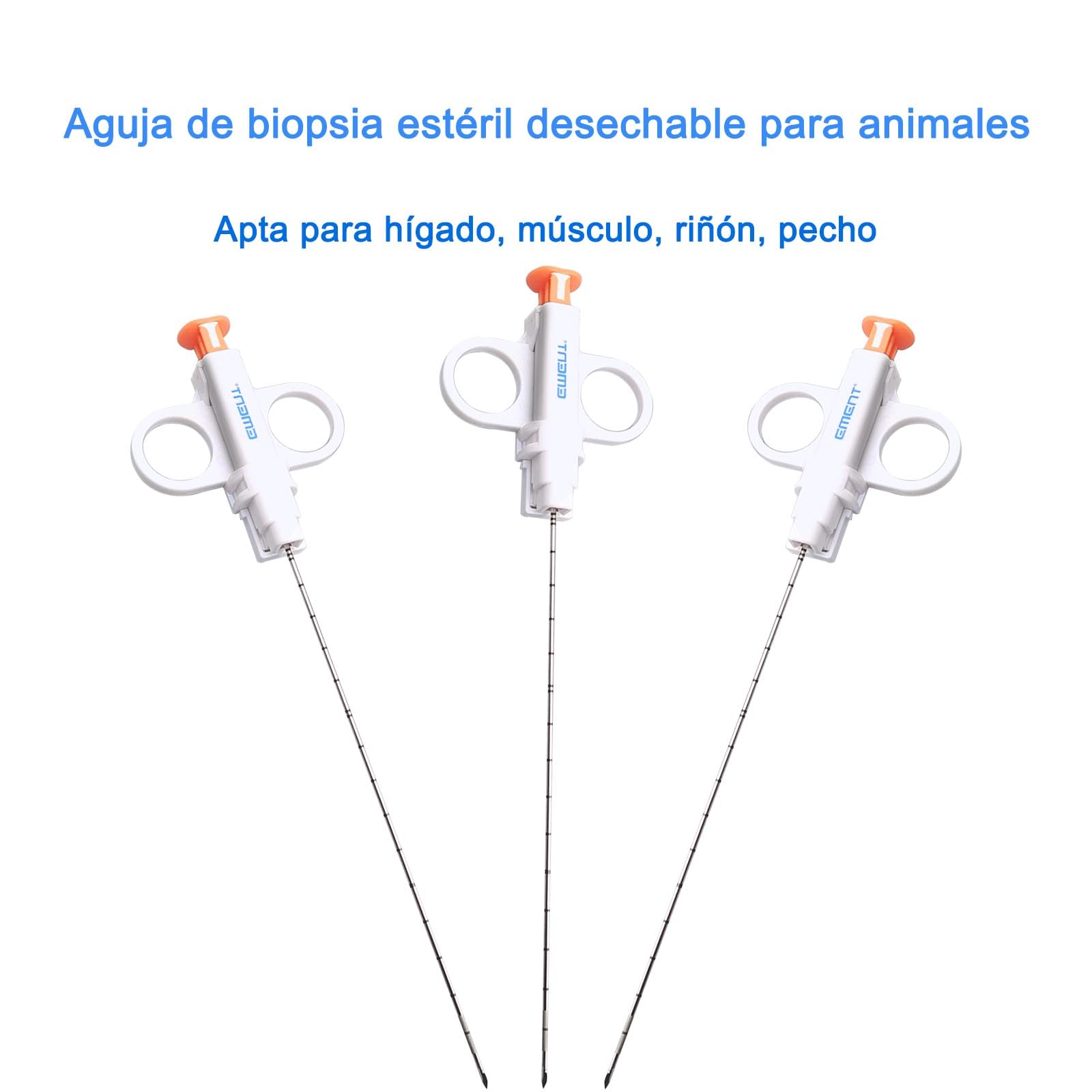 Aguja de Biopsia para Salud Animal,Agujas Veterinarias Desechables para Muestreo,Diseñadas para Mascotas,Ganado y Fauna Salvaje,Herramienta Veterinaria de Confianza. (2 Unidades, 16G/15CM)