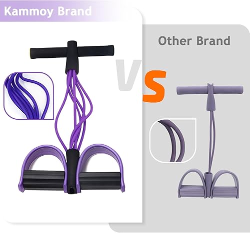 Miniatura 2 de Kammoy Cuerda de Tensión de 6 Tubos, Extractor de Pedal de Yoga Elástico Multifuncional Banda de Resistencia, Cuerda de Tensión de Látex Natural