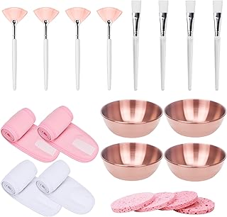 20-Piece Professional Esthetician Facial Supplies and Spa Mixing Kit (Rose Gold Accents)
