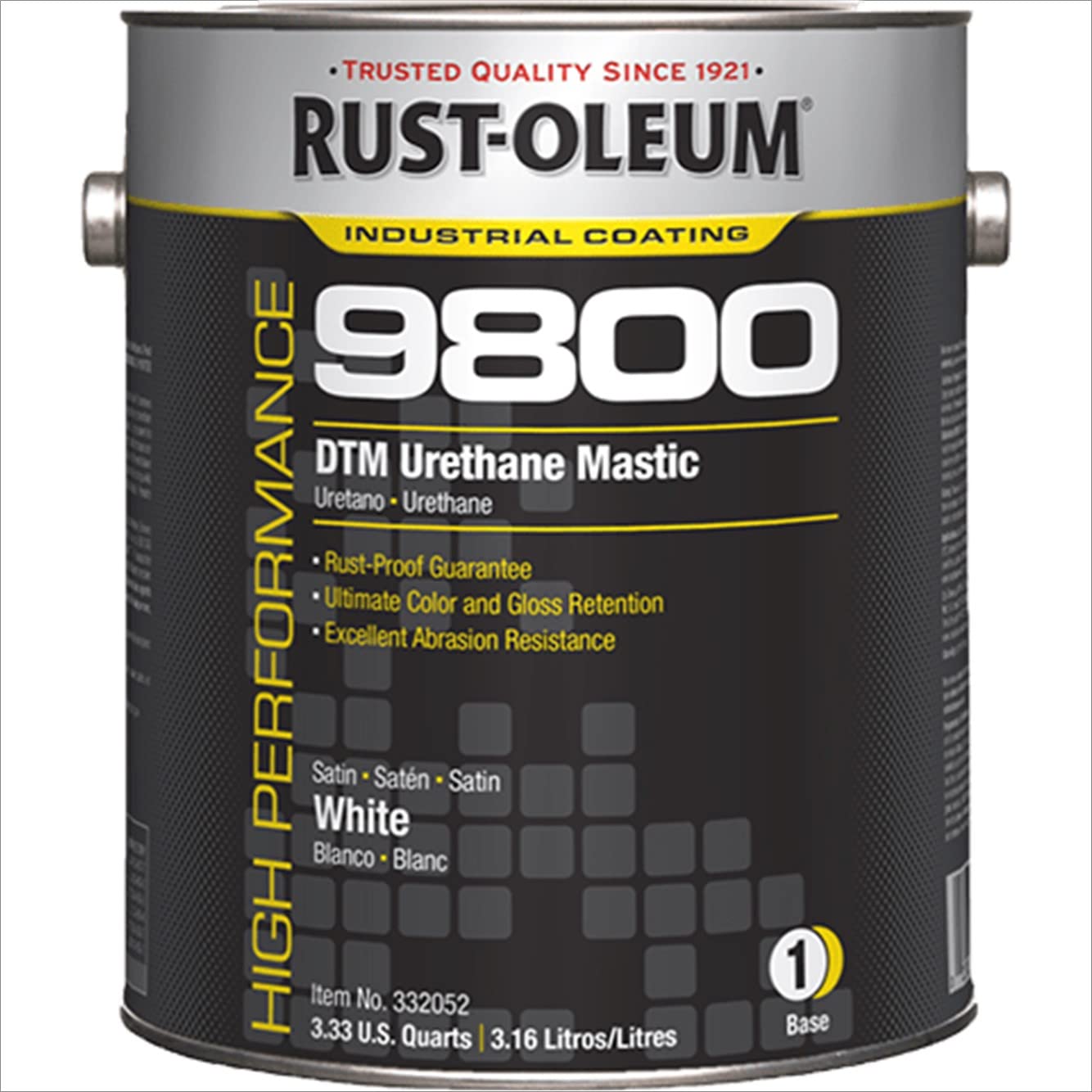 Rust-Oleum 9800 System DTM Urethane Mastic Safety Yellow Satin
