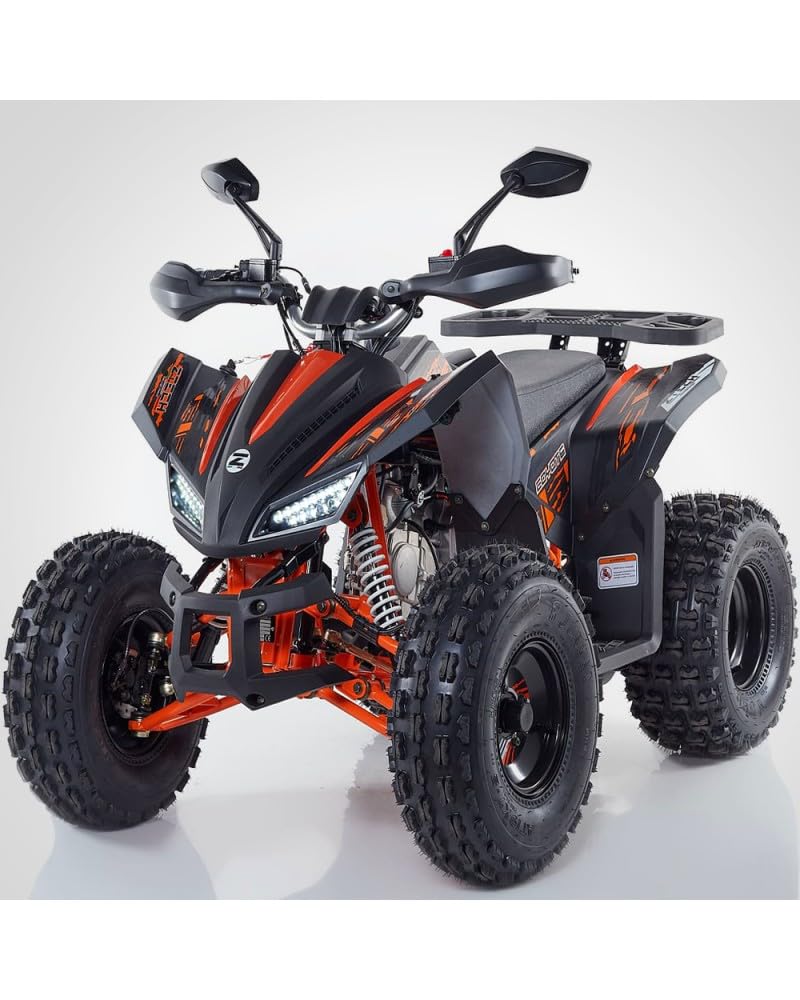 T-MOTO - Maxi Quad Adulti SportMaxx 125cc - Mezzo per Ragazzi e Adulti, Quad a Benzina 4 Tempi uso Off Road, Semi Automatico + Retro (Nero)