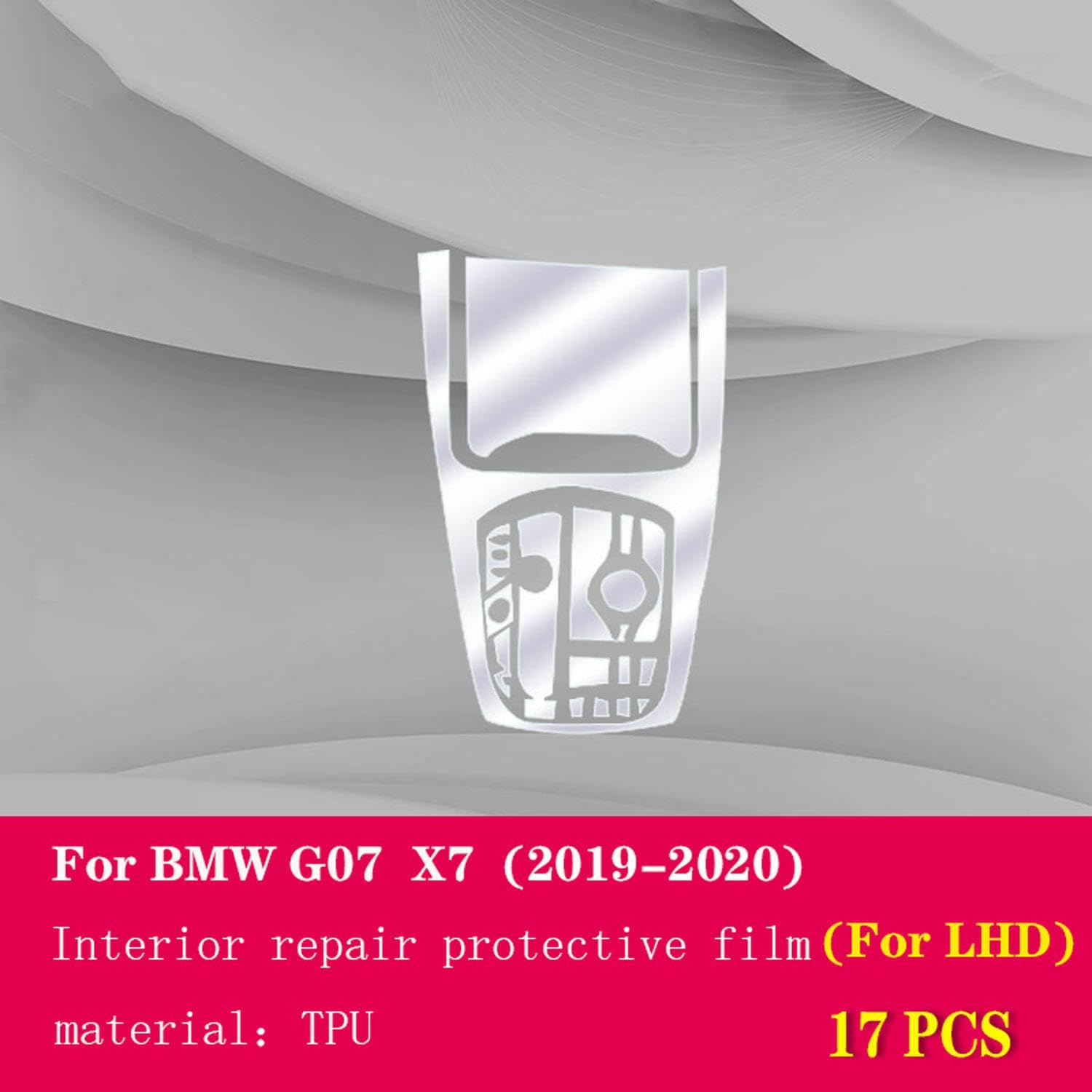 LAVIYE Car Interior Center Console Transparent TPU Protective Film Anti-Scratch Repair Film Accessories Refit，for BMW G07 X7 2019-2022