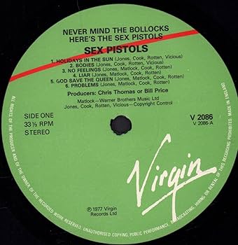 洋楽 SEX PISTOLS (UK Ltd 30th Anniversary) LP Never Mind the Bollocks Here's the Sex Pistols (30th
