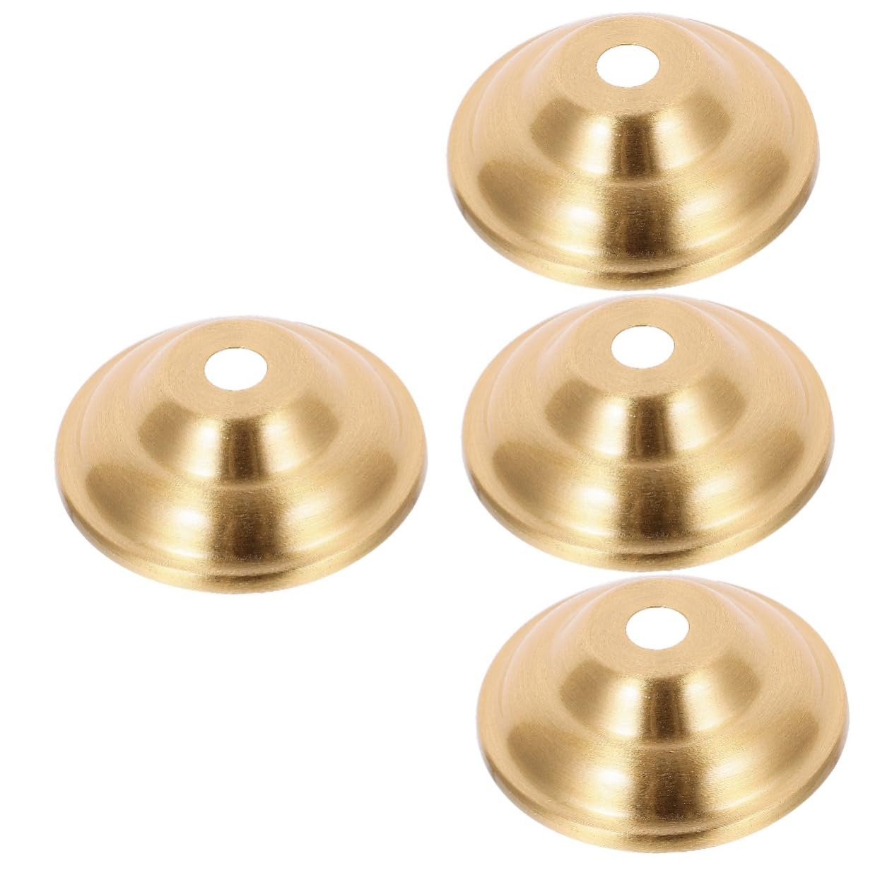 Amosfun 4pcs Brass Lamp Finial Base Lamp Finial Holder for Pendant Light for Light Fitting