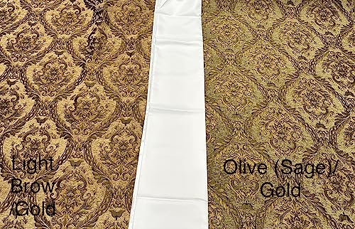 Luxurious Damask Tapestry Chenille Upholstery Fabric – 60" Wide Light Brown/Gold – Perfect for Elegant Home Decor Projects 7 Luxurious Damask Tapestry Chenille Upholstery Fabric – 60" Wide Light Brown/Gold – Perfect for Elegant Home Decor Projects - Image 6