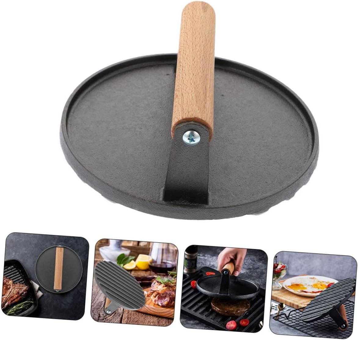 Meat Press Tortilla Presses Triturador De Alimentos Grilling Tools Cooking Mold Home Meat Press Kitchen Burger Patty Maker Barbecue Sandwich Pie Machine Press Machine Wood Black